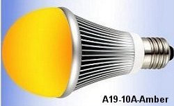 9.5 Watt Amber LED Standard base bulb