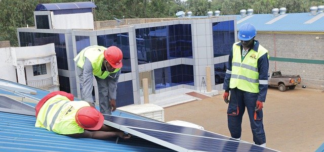 solar roofing installation