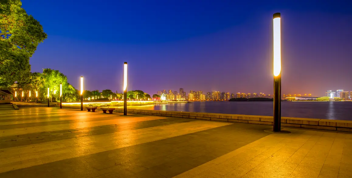 seafront with turtle friendly lightings